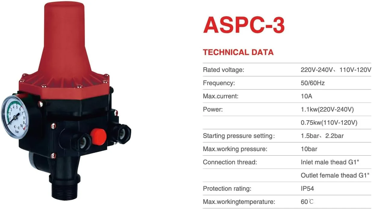 Centrifugal Water Pump & Multi-Stage Pump (1HP Multi-Stage Pump With Pressure Controller)