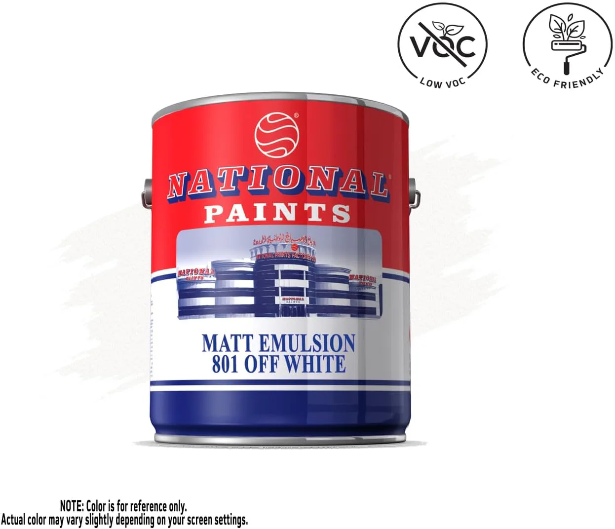National Paint Matt Emulsion 3.6 Liter Off White 801
