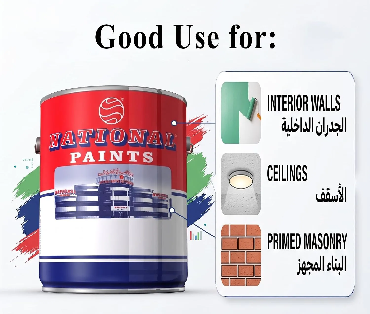 National Paint Matt Emulsion 3.6 Liter Off White 801