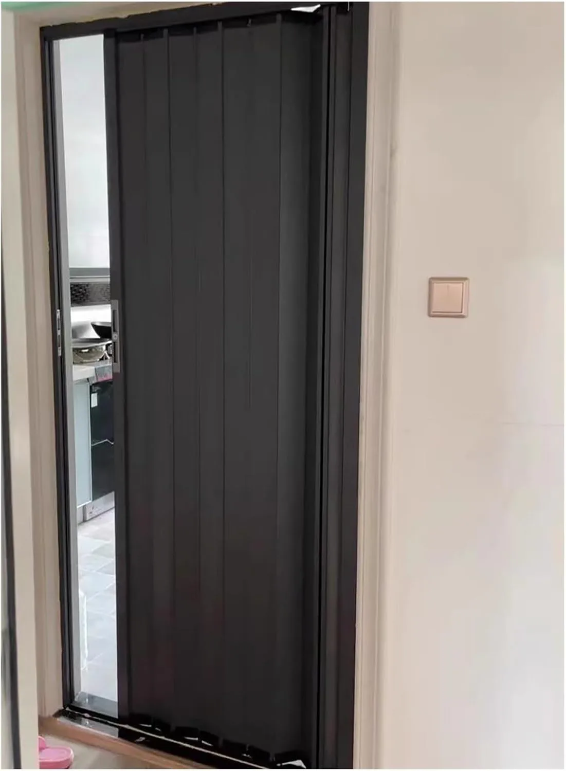 Concertina Sliding Door Grey White
