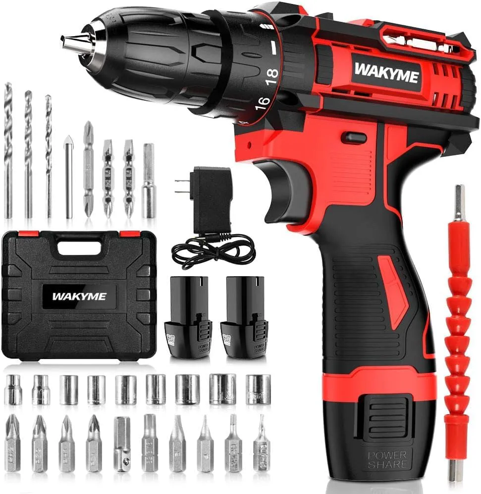 Cordless Drill Driver Kit with 2 Batteries