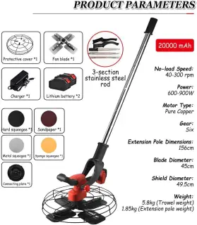 Cordless Electric Cement Trowel