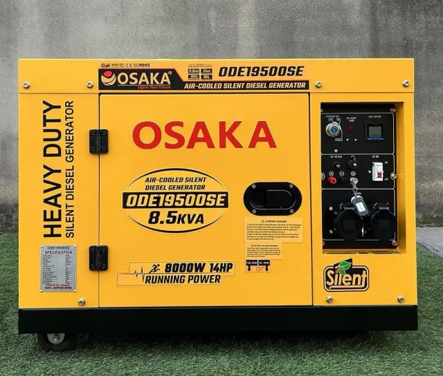 Diesel Generator 8.5KVA, 8000W Running Power, 14HP Engine
