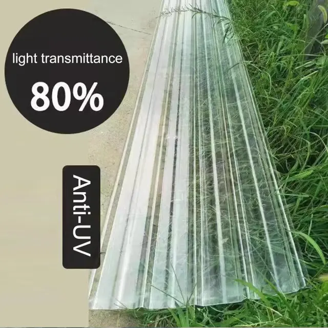 Corrugated Fiberglass Clear Panels 1.5mm Thick Pack of 15 (3' x 5')